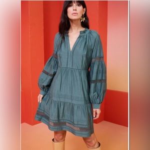 Marie Oliver Sheridan Olive Green Dress (size M)